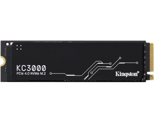 Накопитель Kingston SSD KC3000, 2048GB, M.2 22x80mm, NVMe, PCIe 4.0 x4, 3D TLC, R/W 7000/7000MB/s, IOPs 1 000 000/1 000 000, TBW 1600, DWPD 0.71, with Heat Spreader (5 лет)