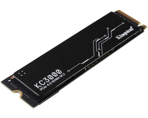 Накопитель Kingston SSD KC3000, 2048GB, M.2 22x80mm, NVMe, PCIe 4.0 x4, 3D TLC, R/W 7000/7000MB/s, IOPs 1 000 000/1 000 000, TBW 1600, DWPD 0.71, with Heat Spreader (5 лет)