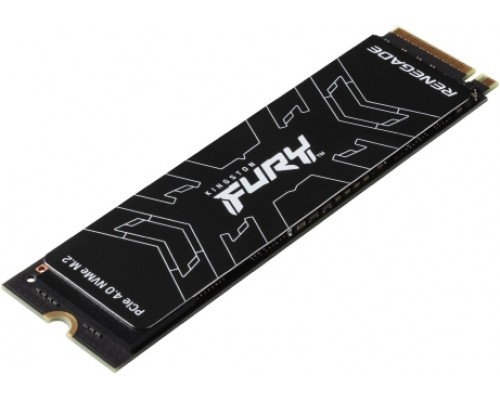 Накопитель Kingston SSD Fury Renegade, 4000GB, M.2 22x80mm, NVMe, PCIe 4.0 x4, 3D TLC, R/W 7300/7000MB/s, IOPs 1 000 000/1 000 000, TBW 4000, DWPD 0.55, with Heat Spreader (5 лет)