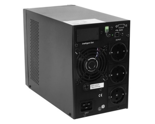 ИБП UPS POWERMAN Online 2000 RT, LCD, dual conversion, 2000ВА, 1800W, 8 outlets IEC 60320 C13, short circuit protection, pulsed bursts of network overload, discharge and overcharge of the battery. RJ11 / RJ45, USB, RS232, SNMP, EPO. Certificates: ISO