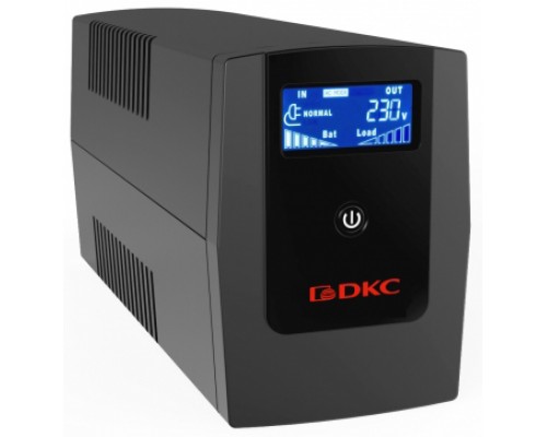 Линейно-интерактивный ИБП ДКС серии Info LCD, 1500 ВА/900 Вт, 1/1, 4xIEC C13, USB + RJ45, LCD, 2x8Aч