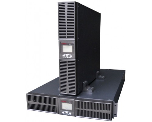 Онлайн ИБП ДКС серии Small Rackmount, 3000 ВА/2700 Вт, 1/1, 8xIEC C13, EPO, USB, RS-232, RJ45, Rack 2U, 6x9Ач
