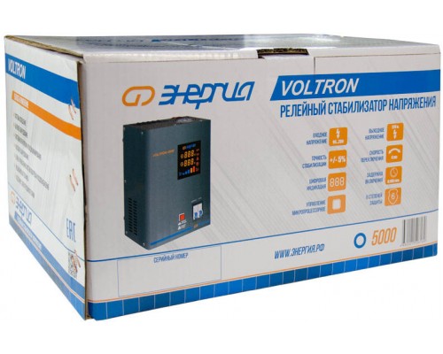Стабилизатор  VOLTRON - 5 000  ЭНЕРГИЯ Voltron (5%)/ Stabilizer VOLTRON - 5000 ENERGY Voltron (5%)