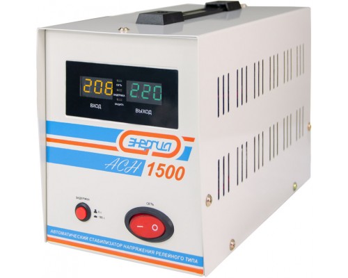 Стабилизатор  АСН- 1500  ЭНЕРГИЯ с цифр. дисплеем/ Stabilizer ASN-1500 ENERGY with numbers. display