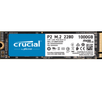 Накопитель Crucial SSD P2, 1000GB, M.2(22x80mm), NVMe, PCIe 3.0 x4, 3D TLC, R/W 2400/1800MB/s, IOPs н.д./н.д., TBW 300, DWPD 0.2 (12 мес.)                                                                                                                
