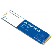 Накопитель WD SSD Blue SN570 NVMe, 2.0TB, M.2(22x80mm), NVMe, PCIe 3.0 x4, 3D TLC, R/W 3500/3500MB/s, IOPs 600 000/600 000, TBW 900, DWPD 0.2 (12 мес.)                                                                                                   