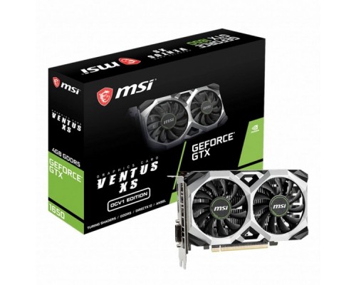 Видеокарта GTX 1650 VENTUS XS 4G OCV1 , GTX 1650, 4Gb, 128bit, GDDR5, DVI, HDMI, DP, RTL