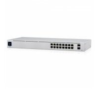 Коммутатор UniFi Switch 16 PoE [USW-16-POE-EU] Ubiquiti PoE-коммутатор в стойку, 16х 1G RJ45, 2х SFP, раздача 42 Вт                                                                                                                                       
