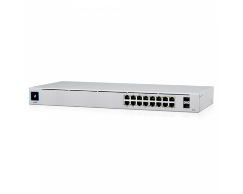 Коммутатор UniFi Switch 16 PoE [USW-16-POE-EU] Ubiquiti PoE-коммутатор в стойку, 16х 1G RJ45, 2х SFP, раздача 42 Вт