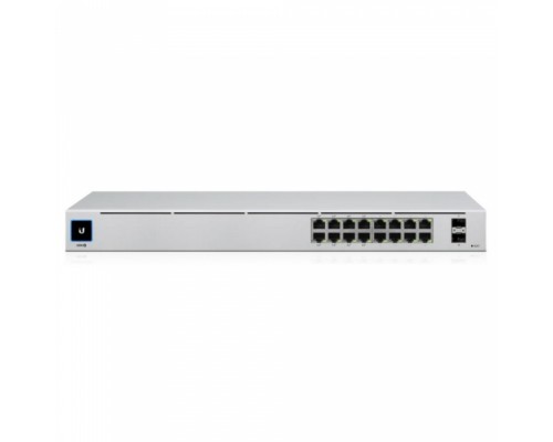 Коммутатор UniFi Switch 16 PoE [USW-16-POE-EU] Ubiquiti PoE-коммутатор в стойку, 16х 1G RJ45, 2х SFP, раздача 42 Вт