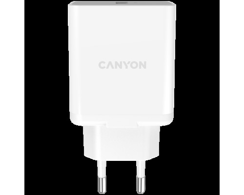 Адаптер питания Canyon, QC3.0 36W WALL Charger with 1-USB A   Input: 100V-240V, Output:  USB-A:QC3.0 36W (5V3A/9V3.0A/12V3.0A),  Eu plug  , Over- Voltage ,  over-heated, over-current and short circuit protection Compliant with CE RoHs,ERP.Size:90*46*