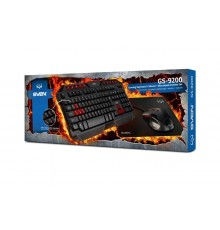 Набор клавиатура + мышь + коврик Sven GS-9200 USB, мембранная, 114 кн, оптическая, 2400 dpi, коврик 300 х 230 мм, цвет  черный                                                                                                                            