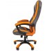 Игровое кресло Chairman game 22 00-07019435 компьютерное, до 180 кг, экокожа/пластик, цвет  серый/оранжевый