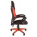 Игровое кресло Chairman game 12 компьютерное, до 120 кг, ткань/сетчатый акрил, цвет  черный/красный