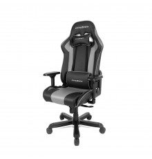 Игровое кресло DXRacer King OH/K99/NG компьютерное, до 150 кг, 4D, до 170 градусов, экокожа, металл, цвет  черный/серый                                                                                                                                   