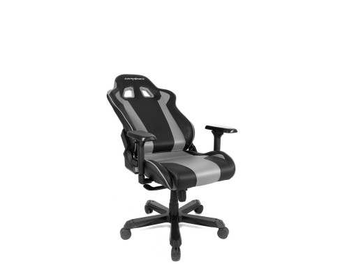 Игровое кресло DXRacer King OH/K99/NG компьютерное, до 150 кг, 4D, до 170 градусов, экокожа, металл, цвет  черный/серый