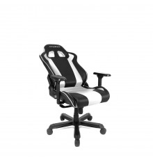 Игровое кресло DXRacer King OH/K99/NW компьютерное, до 150 кг, 4D, до 170 градусов, экокожа, металл, цвет  черный/белый                                                                                                                                   