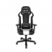 Игровое кресло DXRacer King OH/K99/NW компьютерное, до 150 кг, 4D, до 170 градусов, экокожа, металл, цвет  черный/белый
