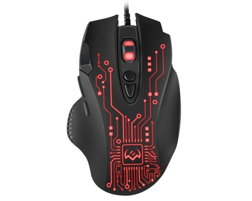 Мышь Sven RX-G715 оптическая, проводная, 3200 dpi, USB, 8 кнопок, подсветка, цвет  черный