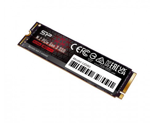 Накопитель Silicon Power UD80 SP500GBP34UD8005 SSD, M.2, 500Gb, PCI-E 3.0 х4, чтение  3400 Мб/сек, запись  3000 Мб/сек, 3D NAND, NVMe