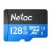 Карта памяти Netac P500 NT02P500STN-128G-S microSD, 128Gb, Class10, UHS-I Class 1 (U1), чтение  до 80 Мб/сек, без SD адаптера