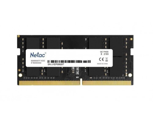 Оперативная память 8GB Netac NTBSD4N32SP-08 DDR4, 3200 MHz, 25600 Мб/с, CL22, 1.2 В (SO-DIMM)