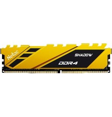 Оперативная память 16GB Netac Shadow NTSDD4P32SP-16Y DDR4, 3200 MHz, 25600 Мб/с, CL16, 1.35 В (DIMM) Yellow                                                                                                                                               
