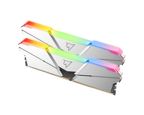 Оперативная память 16GB Netac Shadow RGB NTSRD4P32DP-16SC (8Gbx2) DDR4, 3200 MHz, 25600 Мб/с, CL16, 1.35 В (DIMM) Silver