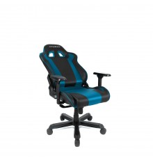 Игровое кресло DXRacer King OH/K99/NB компьютерное, до 150 кг, 4D, до 170 градусов, экокожа, металл, цвет  черный/синий                                                                                                                                   
