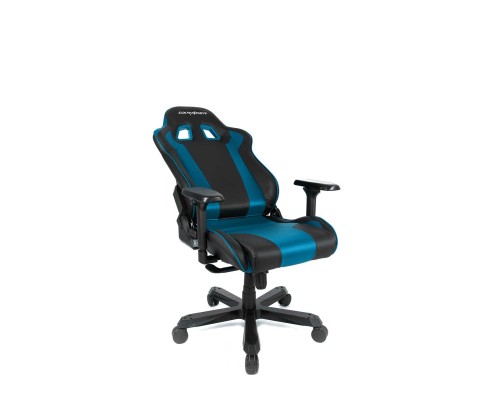 Игровое кресло DXRacer King OH/K99/NB компьютерное, до 150 кг, 4D, до 170 градусов, экокожа, металл, цвет  черный/синий