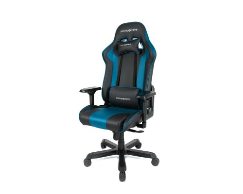 Игровое кресло DXRacer King OH/K99/NB компьютерное, до 150 кг, 4D, до 170 градусов, экокожа, металл, цвет  черный/синий