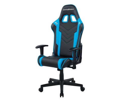 Игровое кресло DXRacer Peak OH/P132/NB компьютерное, до 100 кг, 2D, до 170 градусов, экокожа, пластик, цвет  черный/синий