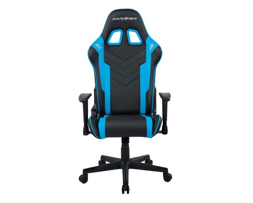 Игровое кресло DXRacer Peak OH/P132/NB компьютерное, до 100 кг, 2D, до 170 градусов, экокожа, пластик, цвет  черный/синий