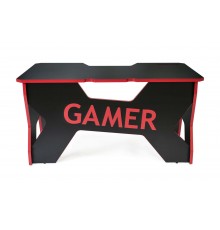 Компьютерный стол Generic Comfort Gamer2/DS/NR (150х90х75h см) ЛДСП, цвет  черный/красный                                                                                                                                                                 