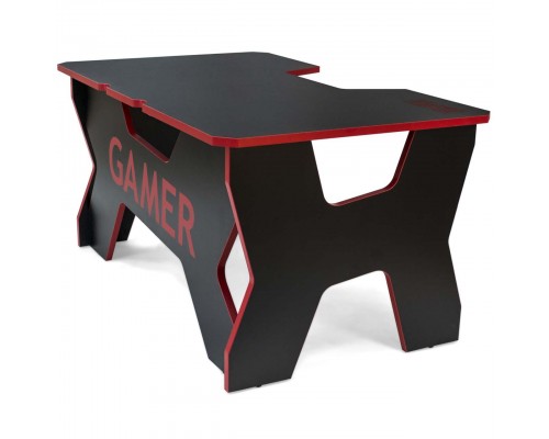 Компьютерный стол Generic Comfort Gamer2/DS/NR (150х90х75h см) ЛДСП, цвет  черный/красный