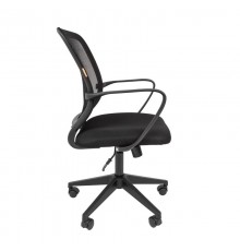 Офисное кресло Chairman 698 для персонала, до 140 кг, спинка сетка TW-01 черная, ткань TW-11 черная, пластик                                                                                                                                              