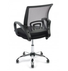Офисное кресло Chairman 696 для персонала, до 120 кг, спинка сетка TW-01 черная, ткань TW-11 черная, хром                                                                                                                                                 