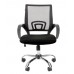 Офисное кресло Chairman 696 для персонала, до 120 кг, спинка сетка TW-01 черная, ткань TW-11 черная, хром