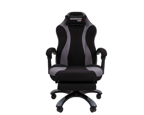 Игровое кресло Chairman game 35 компьютерное, до 150 кг, подставка для ног, ткань/пластик, цвет  черный/серый