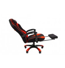 Игровое кресло Chairman game 35 компьютерное, до 150 кг, подставка для ног, ткань/пластик, цвет  черный/красный                                                                                                                                           