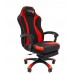 Игровое кресло Chairman game 35 компьютерное, до 150 кг, подставка для ног, ткань/пластик, цвет  черный/красный