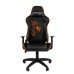 Игровое кресло Chairman game 40 компьютерное, до 120 кг, 2D, до 180 градусов, экокожа/пластик, цвет  черный/оранжевый