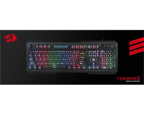 Клавиатура Redragon Centaur 2 проводная, мембранная, игровая, USB, подсветка RGB, цвет  черный