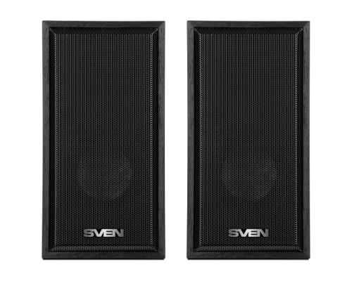 Колонки Sven SPS-509 2.0 black, стерео, 100-20000 Гц, 6 Вт, USB, дерево MDF, уровень громкости на кабеле, цвет  черный