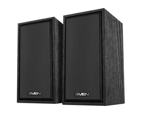 Колонки Sven SPS-509 2.0 black, стерео, 100-20000 Гц, 6 Вт, USB, дерево MDF, уровень громкости на кабеле, цвет  черный