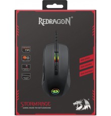 Мышь Redragon Stormrage M718 проводная, лазерная, 10000 dpi, USB, RGB подсветка, цвет  черный                                                                                                                                                             