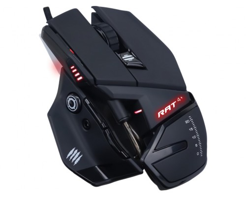 Мышь Mad Catz  R.A.T. 4+ Black проводная, оптическая, 7200 dpi, USB, красная подсветка, цвет  черный