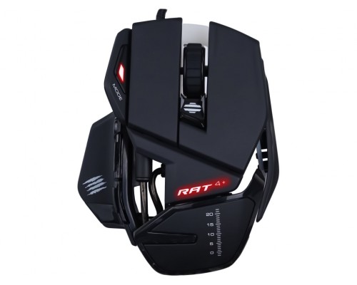 Мышь Mad Catz  R.A.T. 4+ Black проводная, оптическая, 7200 dpi, USB, красная подсветка, цвет  черный