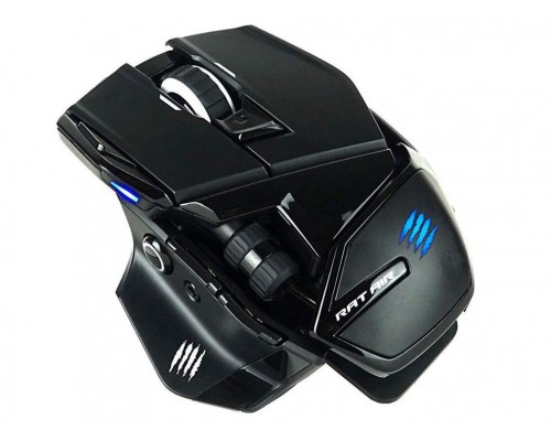 Набор мышь + коврик Mad Catz  R.A.T. AIR беспроводные, оптическая мышь, 12000 dpi, RGB подсветка, ионистор/USB, PMW3360, цвет  черный