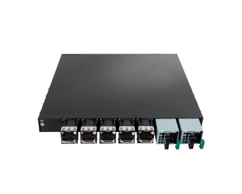 Управляемый L3 стекируемый коммутатор DXS-3610-54S/A1ASI с 48 портами 10GBase-X SFP+, 6 портами 100GBase-X QSFP28, 2 источниками питания AC и 5 вентиляторами